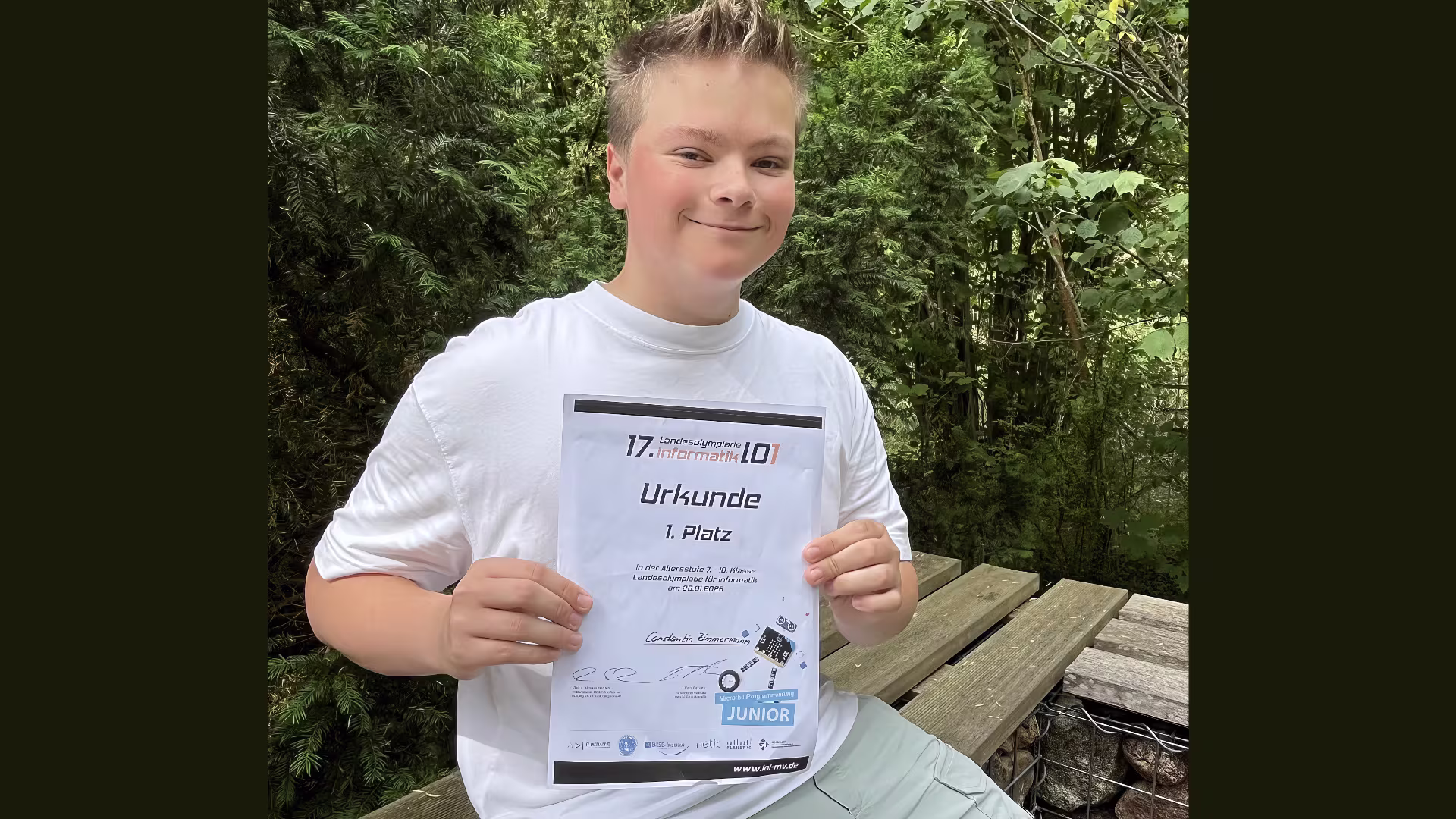 Erster Platz bei der Landesolympiade Informatik